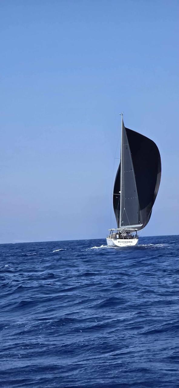 Yacht sailing on the sea